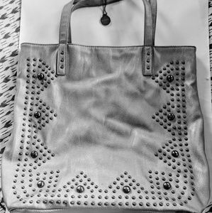 Big Buddha Silver Studded Tote